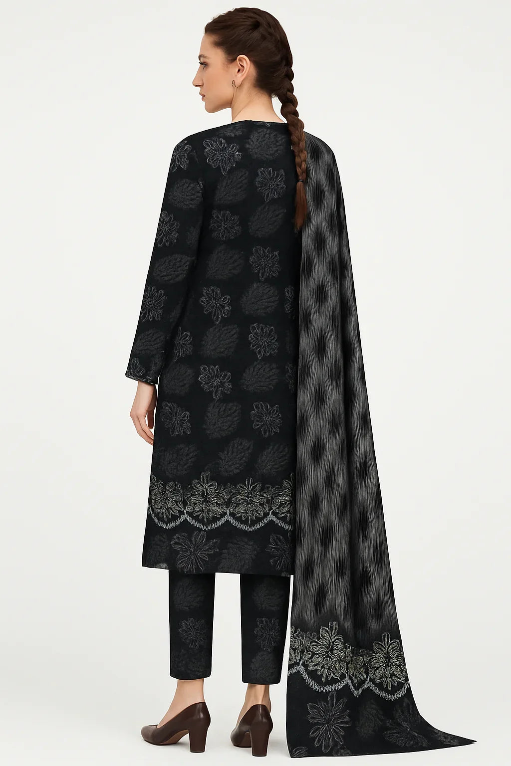 Digital Printed Slub 3-Piece Unstitched Suit | Summer Collection