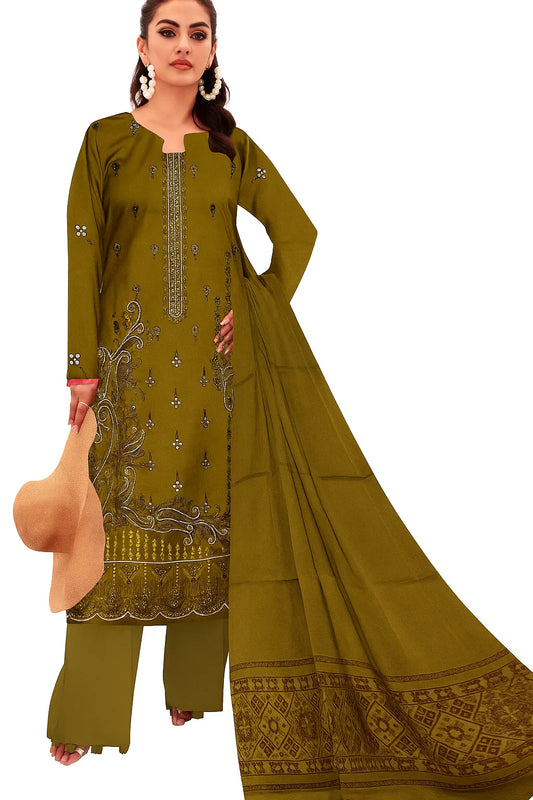Noor 3-Piece Embroidered Lawn Suit | Jacquard Shawl & Dyed Trouser