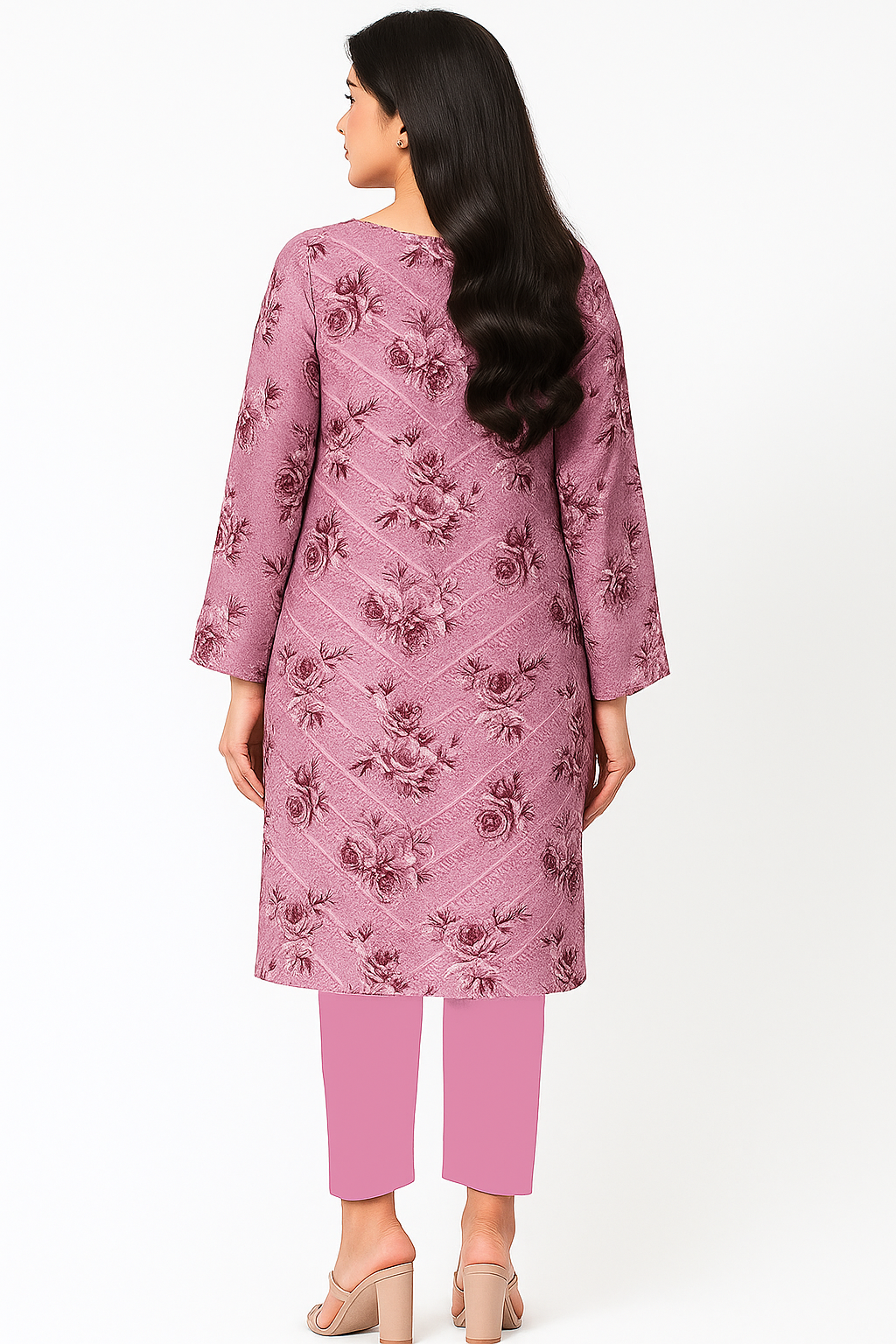 Chikankari Lawn Suit – 3 Piece with Digital Voile Dupatta