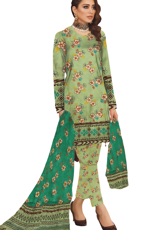 3-Piece Slub Lawn – Digital Print & Dupatta