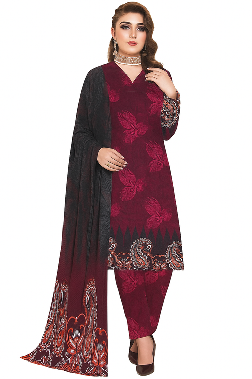 3-Piece Slub Lawn – Digital Print & Dupatta