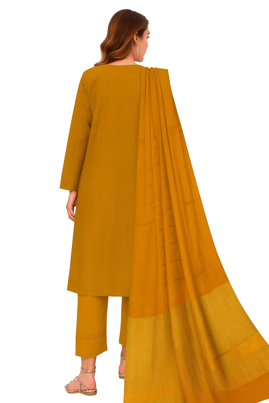 Noor 3-Piece Embroidered Lawn Suit | Jacquard Shawl & Dyed Trouser
