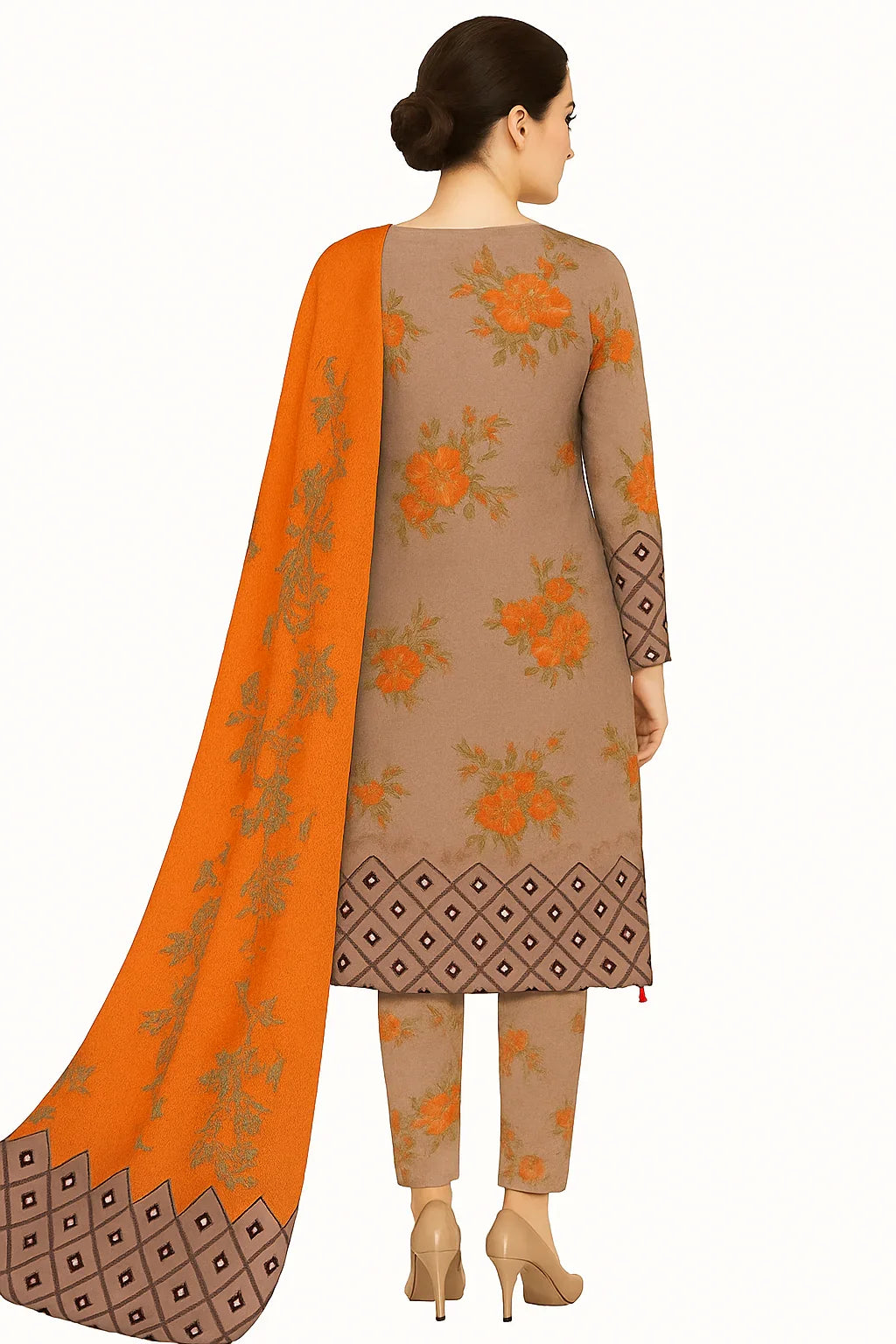 Digital Printed Slub 3-Piece Unstitched Suit | Summer Collection